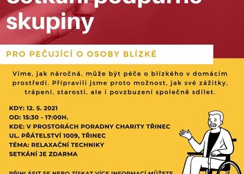 Setkání podpůrné skupiny pro pečující o osobu blízkou